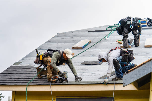 Professional Gutter Installation technician working in Fogelsville, PA